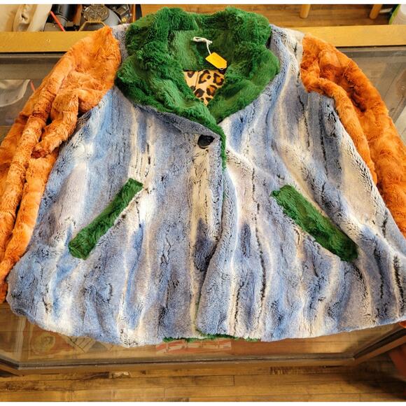 Ivy Jane Eclectic-Boho- Faux Fur Statement Coat - Size M - Maximalist Dream - Picture 15 of 16